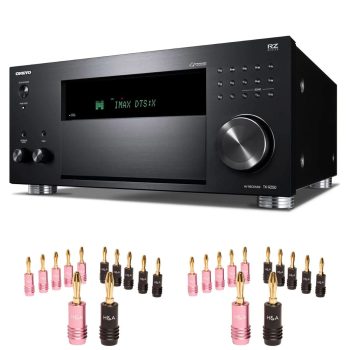 Onkyo TX-RZ50 9.2-Channel 8K/4K Network AV Receiver + Banana Plugs 12 Pairs