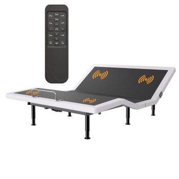 Adjustable Bed Frame with Massage Adjustable Bed Base with Wireless Remote USB PortsX2 Underbed Light Zero Gravity Height Adjustable Legs
