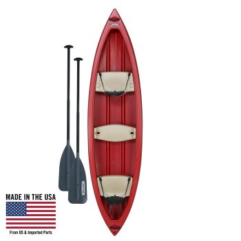 Lifetime Kodiak 13 ft Canoe with Paddles, Molded Seats, Skeg Wheel, (90658)