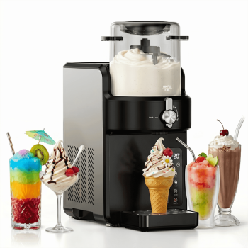 Slushie Machine, Slushy Machine for Home with 6 Presets, Brushless Motor, LED Screen, No Ice Need Frozen Drink Maker with 12H Timer Temp Adjustable, Auto-Clean, Gift for Party
