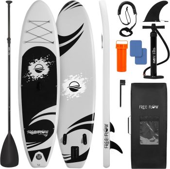 SereneLife SLSUPB08 - Free Flow Paddleboard SUP - Stand Up Water Paddle-Board (11 ft.)