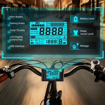 ADDMOTOR U-750 Electric Tricycle for Adults, 750W Tilting eTrike, 48V 20AH 85 Miles Electric Trike, Step-Thru Fat Tire 3 Wheel Electric Bike, Big Front & Rear Basket, Parking Brake