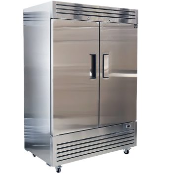 54" Reach-In 2 Solid Door Commercial Refrigerator 42 cu.ft, Stainless Steel, ETL & NSF Certified