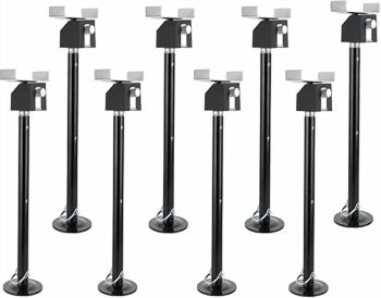 Pack Rv Slide Out Support Jacks - Travel Trailer Stabilizer Jacks Heavy-Duty Steel Supports Up to 10,000 Lbs, Rv Stabilizer Jacks Adjustable Height from 21.06" to 34.25" - Camper Stabilizer Jacks