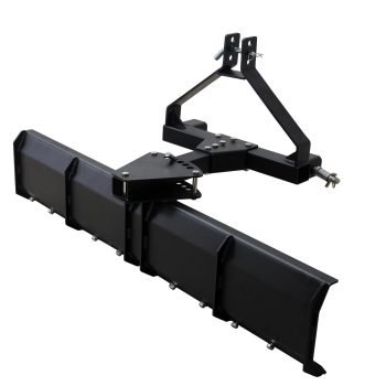 52" 3 Point Hitch Rear Grading Blade for CAT 0 & CAT 1 Tractor, Heavy Duty Steel Box Scraper for Tow Behind Dirt Gravel Driveway Garden Yard Soil, Category 0 1 Back Drag Scraper Attachment