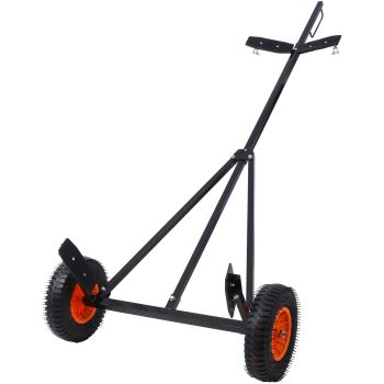 Boat Trailer Dolly with Pneumatic Tires, 420lbs Load Capacity, Carbon Steel Trailer Mover with 96''-116'' Adjustable Length, for Moving Kayak Motorboat Fishing Boat (420LBS)