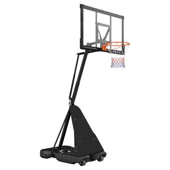 KFFKFF Portable Basketball Hoop with Adjustable Height Outdoor – 10 ft, 85 lbs