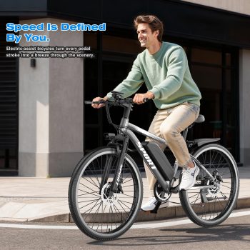 ASKGO 500W Rated Electric Bicycle 48V 7.8Ah,26'' Mountain Ebike 25MPH 20-35Miles Range,Removable Battery Adult Electric Bike Ages16+ UL2849