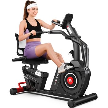HASIMAN Recumbent Exercise Bikes with Arm Exercisers for Seniors Adults,16 Levels Resistance, 450 lbs Weight Capacity for Home Cardio Workout