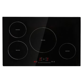 KFFKFF 4 Burner Electric Cooktop, 30'' 7500W 9 Power Settings Induction Cooktop Countertop Burner, with LED Display, Child Safety Lock & Heat Guard