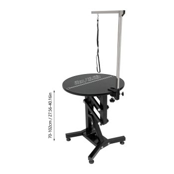 Electric Lift Dog Grooming Table 24" Rotating Desktop with Adjustable Holder