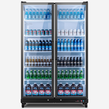 Yeego 37.79 Cu. Ft Commercial Refrigerator,1100 Cans Merchandiser Refrigerator with LED Light & Door Lock