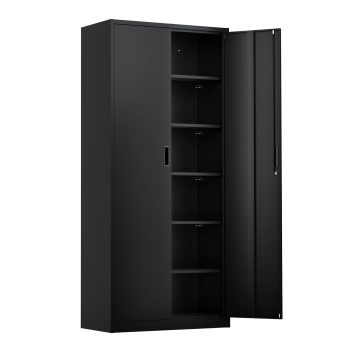 Ktaxon 71"H Metal Garage Storage Cabinet, Heavy Duty Steel Utility Locker with 5 Adjustable Shelves, for Home, Office, Warehouse, Garage