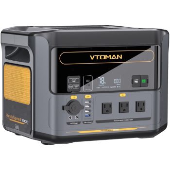 VTOMAN FlashSpeed 1500 Portable Power Station, 1548Wh 1Hour Fast Charge LFP Battery Solar Generator 1500W (3000W Peak) for Vehicle Jump Start Outdoor Camping off-grid Power Outage