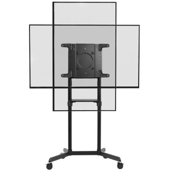 VIVO Mobile Portrait to Landscape TV Cart for 32" to 88" Flat Screens