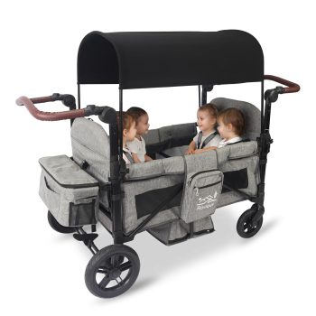 Rovique 4 Seater Foldable Wagon Stroller for Kids, Aluminum Toddler Wagon