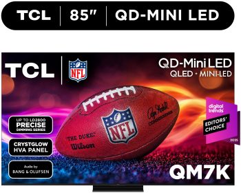TCL 85" Class QM7K Series QD-Mini LED QLED 4K UHD Smart Google TV (NEW, 2025) - 144Hz, Local Dimming, Audio by Bang & Olufsen - 85QM7K