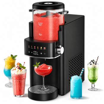 Poit Slushie Machine, 40oz with 6 Smart Presets, TouchScreen Temp and Texture Control, Rapid Cooling and SelfCleaning, for Slush, Milkshakes, Margarita Frappe Cocktail, Black