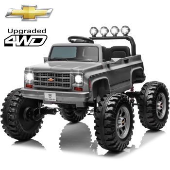 Chevrolet Cheyenne 4WD 24V Ride Ons, Sunnyfree 2 Seater Ride on Toys with Remote, Power Car Wheels with Bluetooth, USB, LED Lights