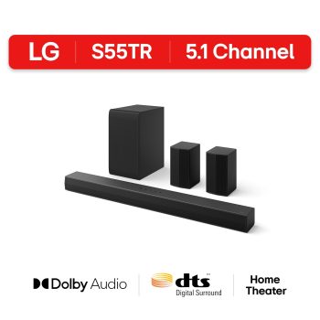 LG S55TR 5.1 Channel Corded Electric Soundbar with Dolby Audio and Rear Speakers