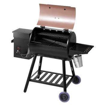 Wood Pellet Electric Grill 8-in-1 Smoker and BBQ, Digital Smart Controller, 456 Square Inches