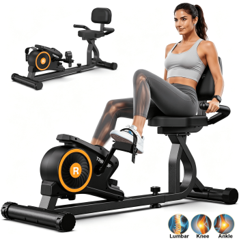TRMDDF Workout Home Cycling Magnetic Recumbent Exercise Bike Fitness Cardio Indoor Cycling Bike 220lbs