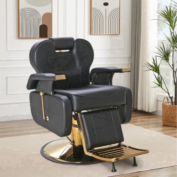 Barber Chairs for Barbershop,Heavy‑Duty Hydraulic 360° Swivel Reclining Salon Furniture, Adjustable PU Leather Styling Chair for Spa & Beauty Salon