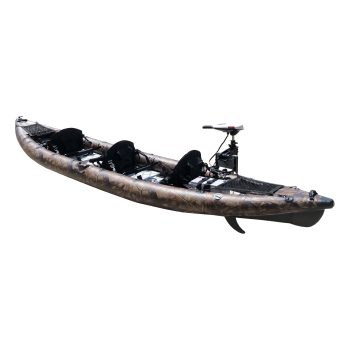 Waimea Bay GrassCamo 16' 3-Seater Rigid Inflatable - Durable Fishing Kayak With 1200lb Capacity