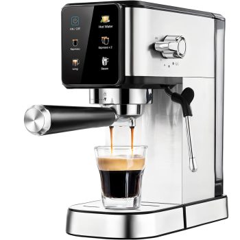 20 Bar Dual Boiler Espresso Machine Touch Control Coffee Maker with Milk Frother