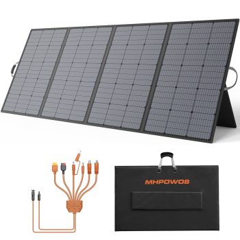 MHPOWOS 400 Watt Portable Solar Panel Foldable 23.5% High Efficiency IP67 for Power Station RV Home Camping