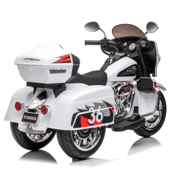 Kids Electric Ride-On Motorcycle 2-Seat 3-Wheel 12V Key Start Headlight Storage Box Dual Motor