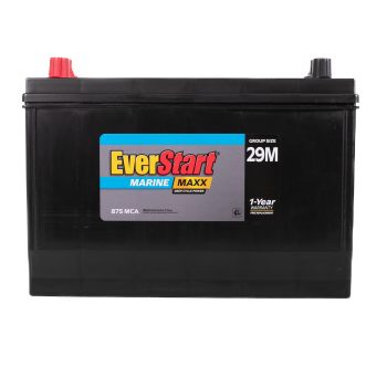 EverStart Maxx Lead Acid Marine & RV Deep Cycle Battery, Group Size 29DC, 12 Volt, 845 Marine Cranking Amps