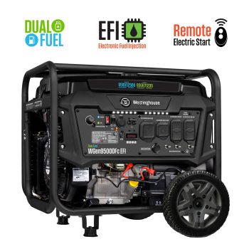 Westinghouse 12500 Peak Watt EFI Dual Fuel Home Backup Portable Generator, Remote Electric Start, Transfer Switch Ready, Gas and Propane Powered, CO Sensor, CARB Compliant