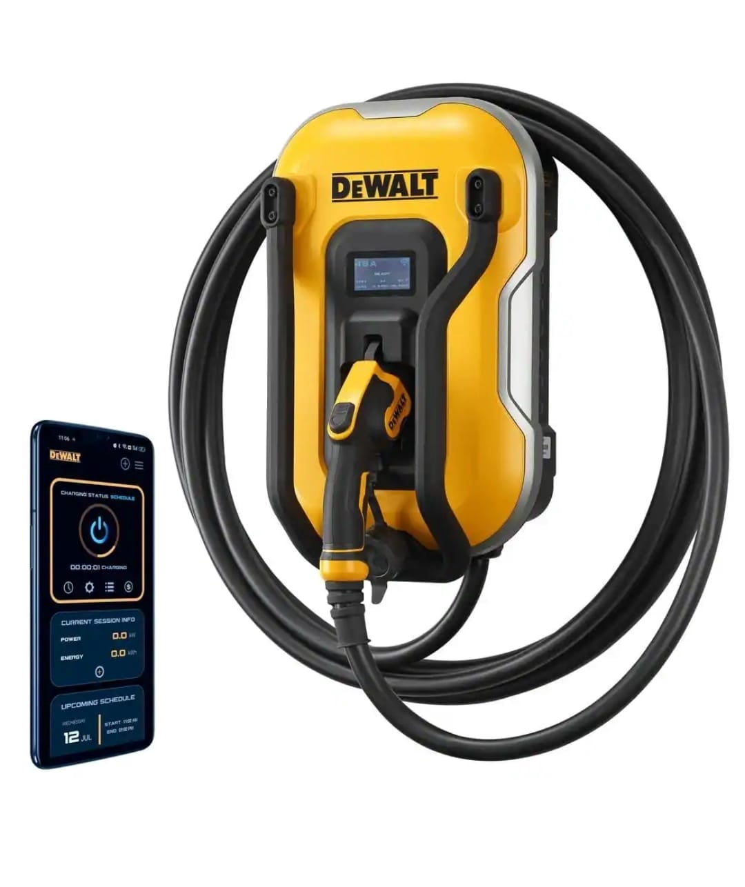 Level-2 Wall Mounted Electric Vehicle EV Charger up to 48 Amps, 240-Volt AC 11.5 Kw, 25 Ft. Cable, Weatherproof