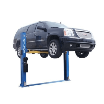 Atlas Automotive Equipment BP8000 2-Post Vehicle Lift, Baseplate, Open-top Style, 10 Minimum Ceiling Height, 8,000lb, 3-Stage Symmetric Arms, 12pcs Truck Adapter Set, For Low Ceiling DIY/Hobbyists