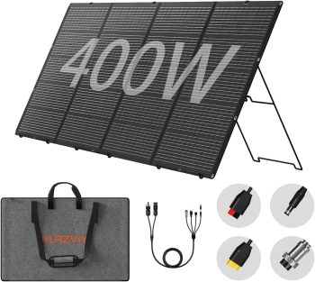 Foldable Solar Panel 400W Lightweight Portable Waterproof with Adjustable Support for RV Campervan