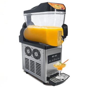 Danolapsi Commercial Slushy Machine 15L,Stainless Steel Smoothie Frozen Drink Maker with Self-Cleaning Mode, 450W Frozen Drink Machine, Maker Smoothie Machine for Home Party Restaurants Cafe Bars