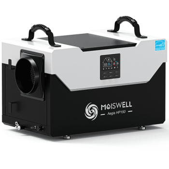 Moiswell 155 Pints Energy Star Commercial Dehumidifier with Pump for Crawl Spaces & Basements, Cycle Timer, Up to 6,500 Sq. Ft., Water Damage Restoration, Auto Defrost & Auto Restart