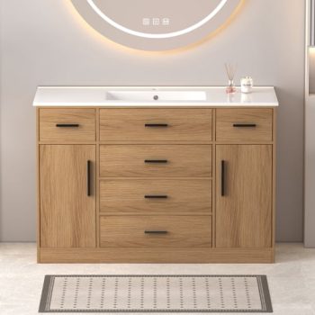 48 Inch Bathroom Vanity with Soft-Close Doors and 6 Drawers, Abundant Storage Cabinet for Bathroom