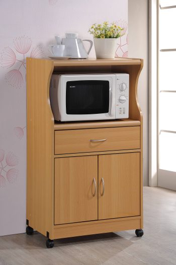 Hodedah Microwave Kitchen Cart