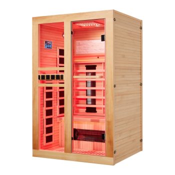 CANVORA 2 Person Indoor Infrared Sauna, Indoor Dry Sauna, Canadian Hemlock