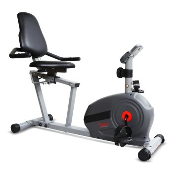 Sunny Health & Fitness Indoor Recumbent Cycling Bike, Essential Interactive Series w Smart Bluetooth & FREE SunnyFit App SF-RB422903