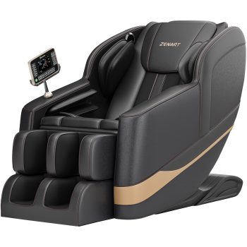 ZENART Full Body Massage Chair Recliner with Zero Gravity, Heating, Bluetooth Speaker, Airbags, Foot Roller, for Home Office