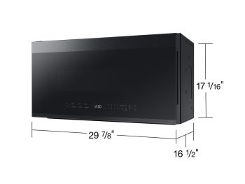 Samsung BESPOKE ME21DG6500MTAA - Microwave oven - over-range - 2.1 cu. ft - 1000 W - matte black steel with built-in exhaust system