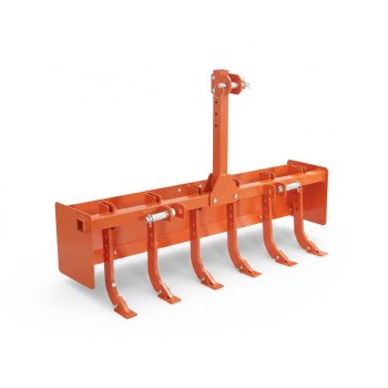 55" Heavy Duty Box Blade for Tractors with Adjustable Tines, Grading and Leveling Attachment for Landscaping Garden Driveway