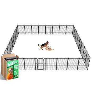 FXW Aster Dog Playpen Designed for Courtyard, RV Camping, 40" Panels for Large Dogs