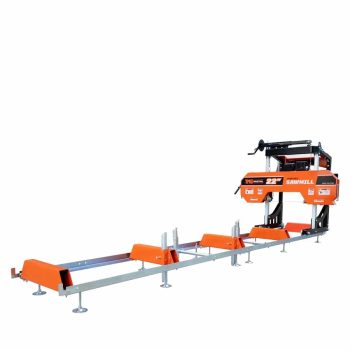 TMG Industrial 22" Portable Sawmill, 7 HP Kohler Command Pro Engine, 12' Log Length, 4-Post Carriage with Saw Head Anti-tip Locking, TMG-PSM22