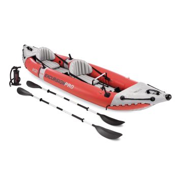 Intex Excursion Pro K2 Inflatable 2 Person Kayak with 2 Oars and Pump