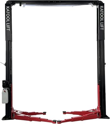 KATOOL Asymmetric Two-Post Lift Direct Drive 10,000 lbs Two Post Lift for Repair Shop and Home Garage