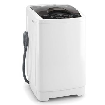 Costway 9.93 lbs Full Automatic Washing Machine with 8 Preset Programs, Compact Washer